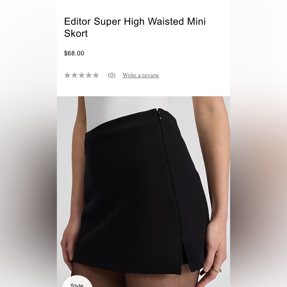 Express- black high rise mini skirt, size 2